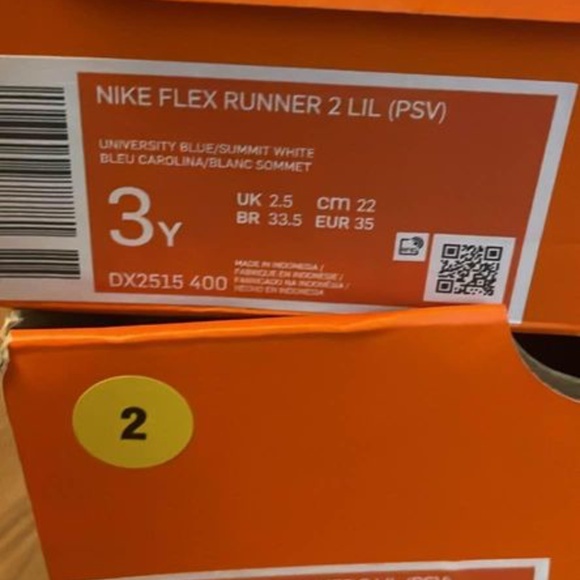 BRAND NEW boy youth nike Nike flex runner step in shoes size 2Y & 3Y - Picture 5 of 7